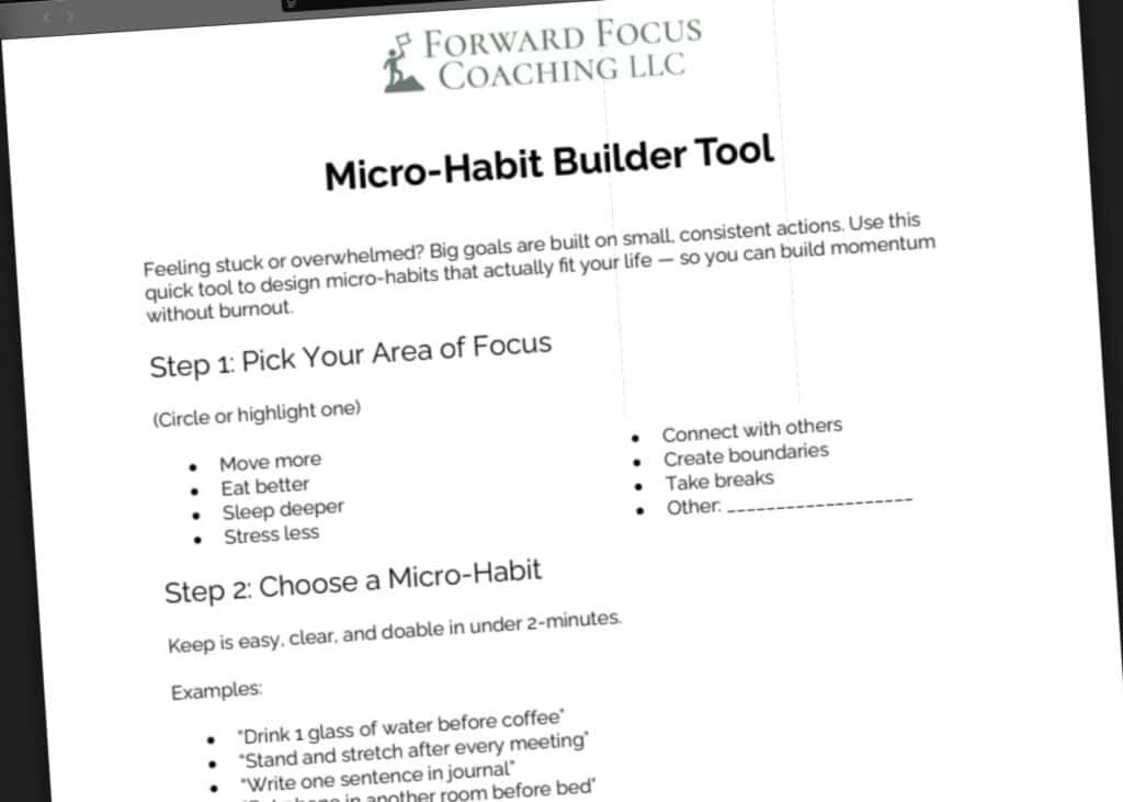 Preview of Micro-Habit Builder Tool to plug energy leaks