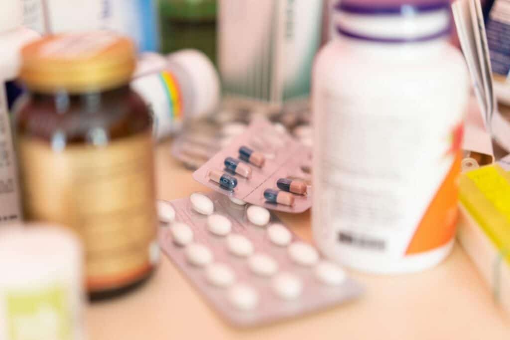 Common supplements and medications, illustrating their potential impact on energy after 40.